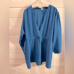💙 H&M DIVIDED – Blue V-neck Dress – Size 4X